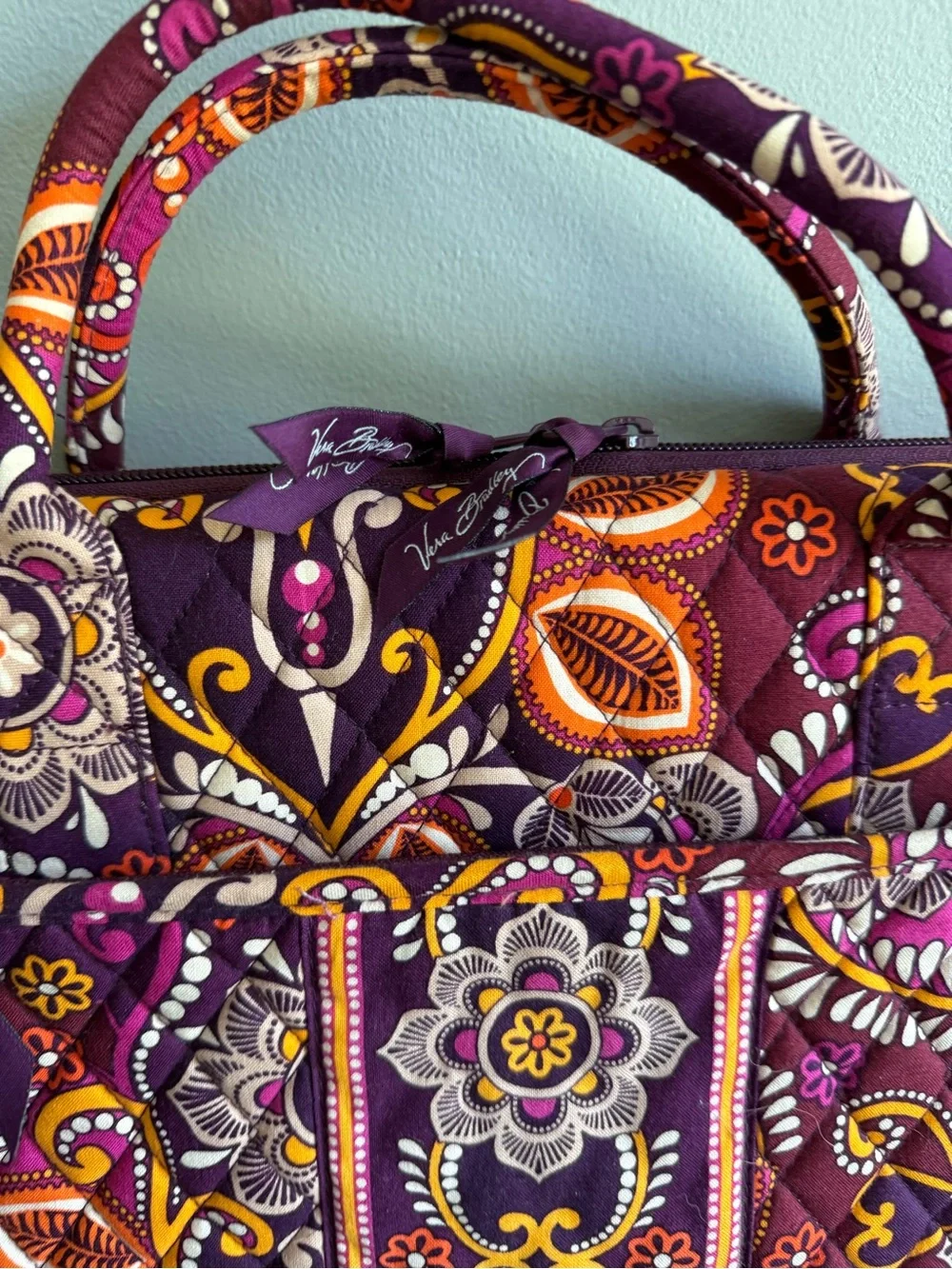 VERA BRADLEY Laptop Quilted Padded Sleeve-Suzani